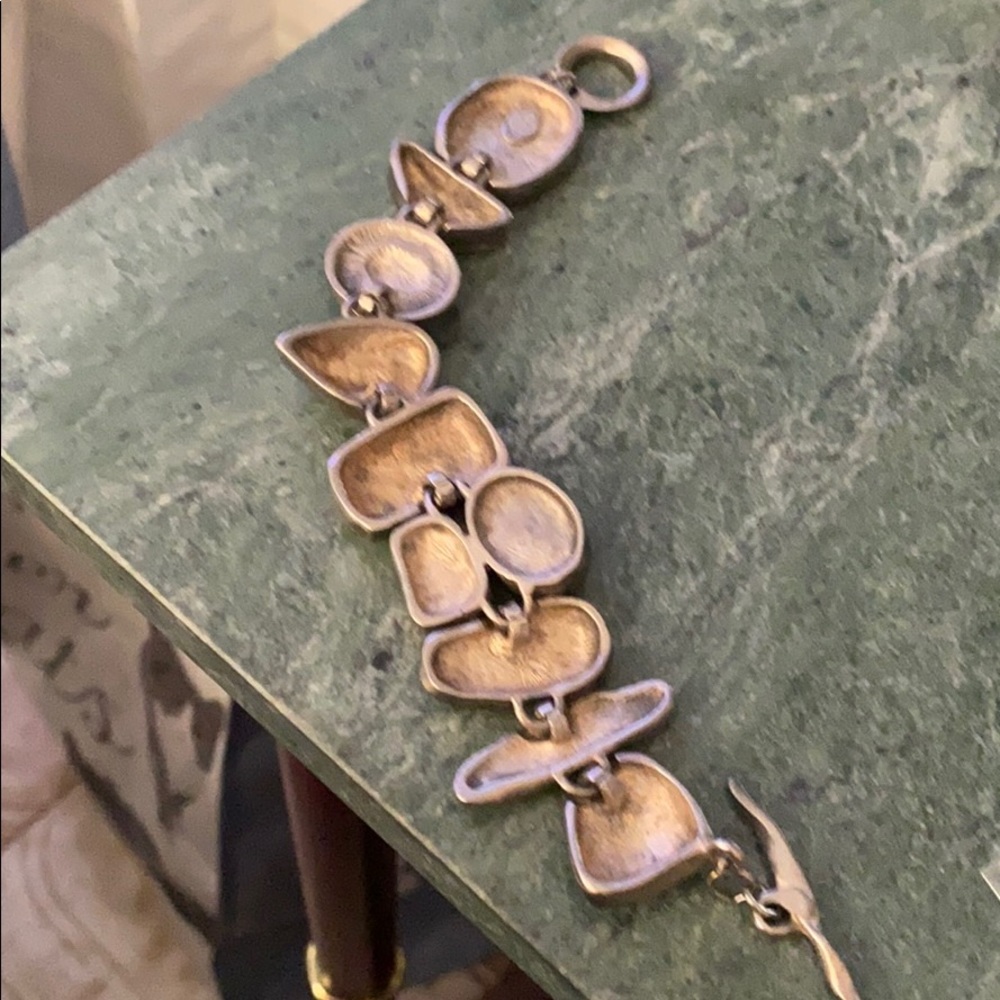 Multi Shape And Color Stones Toggle Bracelet - image 5